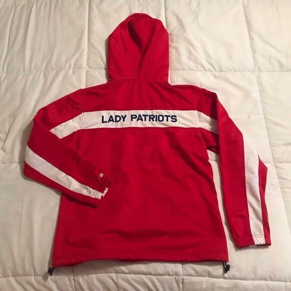 Badger Women Red|White Lady Patriots Track Jacket Sz M - Picture 6 of 8